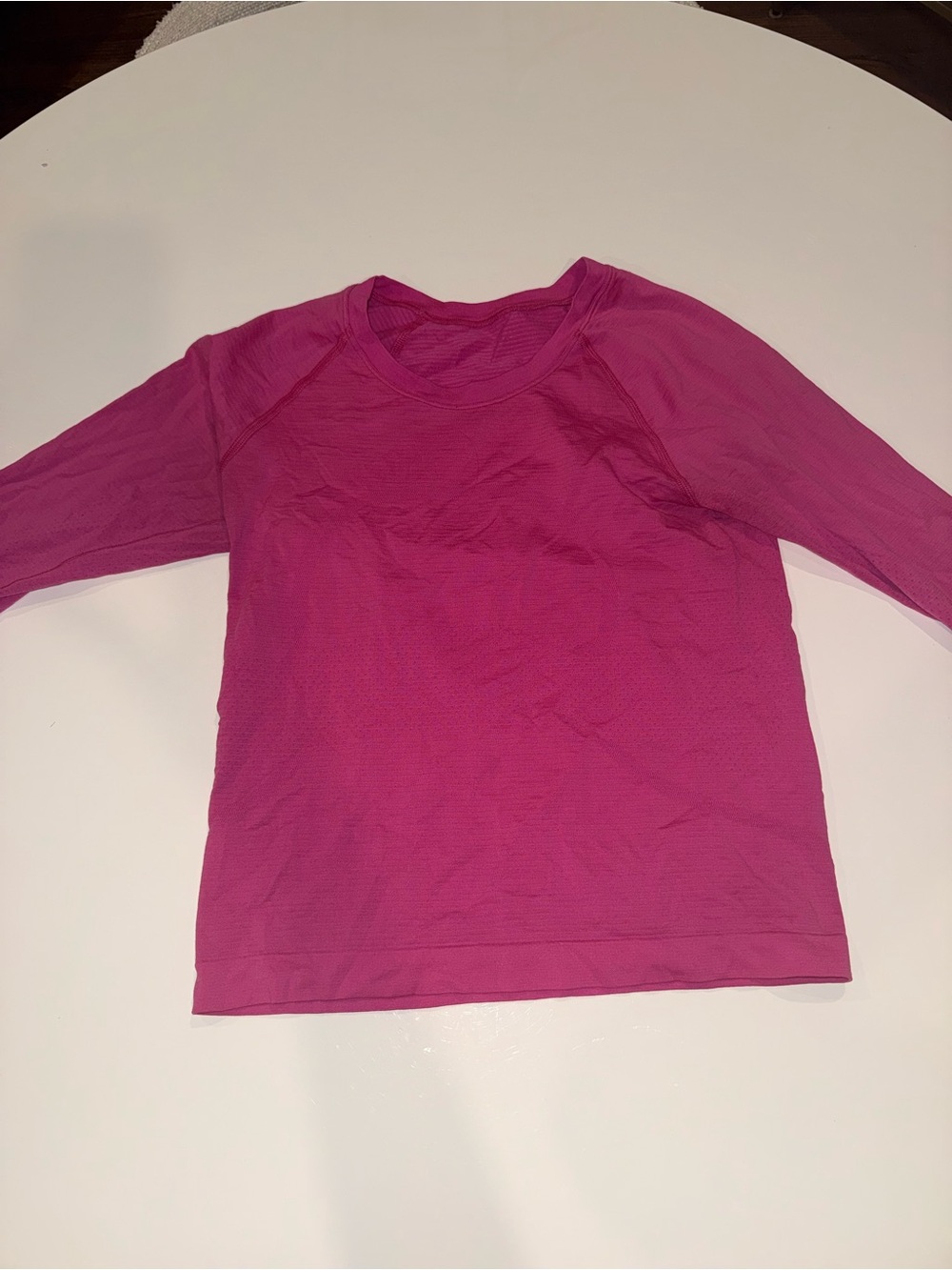 lululemon athletica Long Sleeve Athletic Tee in Bright Pink